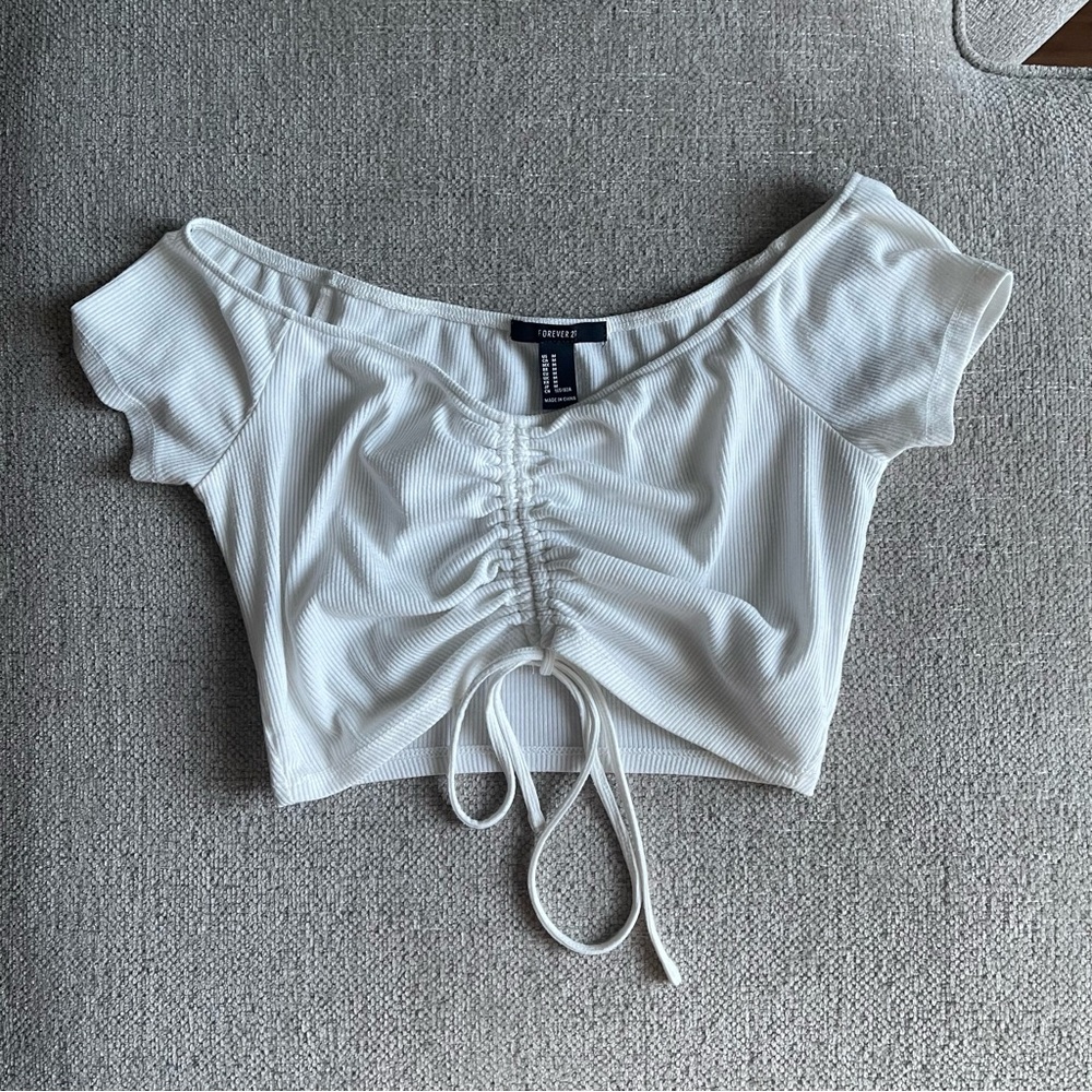 Forever 21 White Crop Top